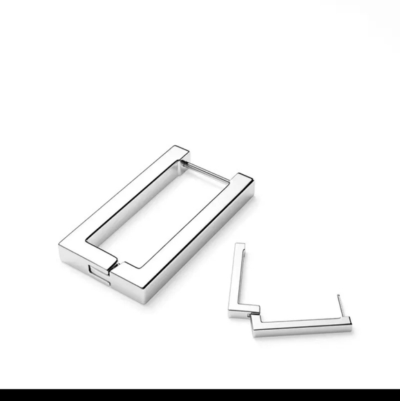 Silver Hoop Earrings - Picture 1 of 4